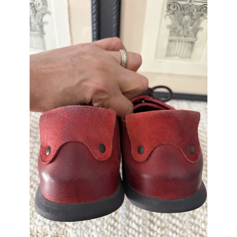 Birkenstock Montana Red Nubuck Leather Lace Up Shoes Men Womens EU40 L9 M7 - Picture 11 of 11